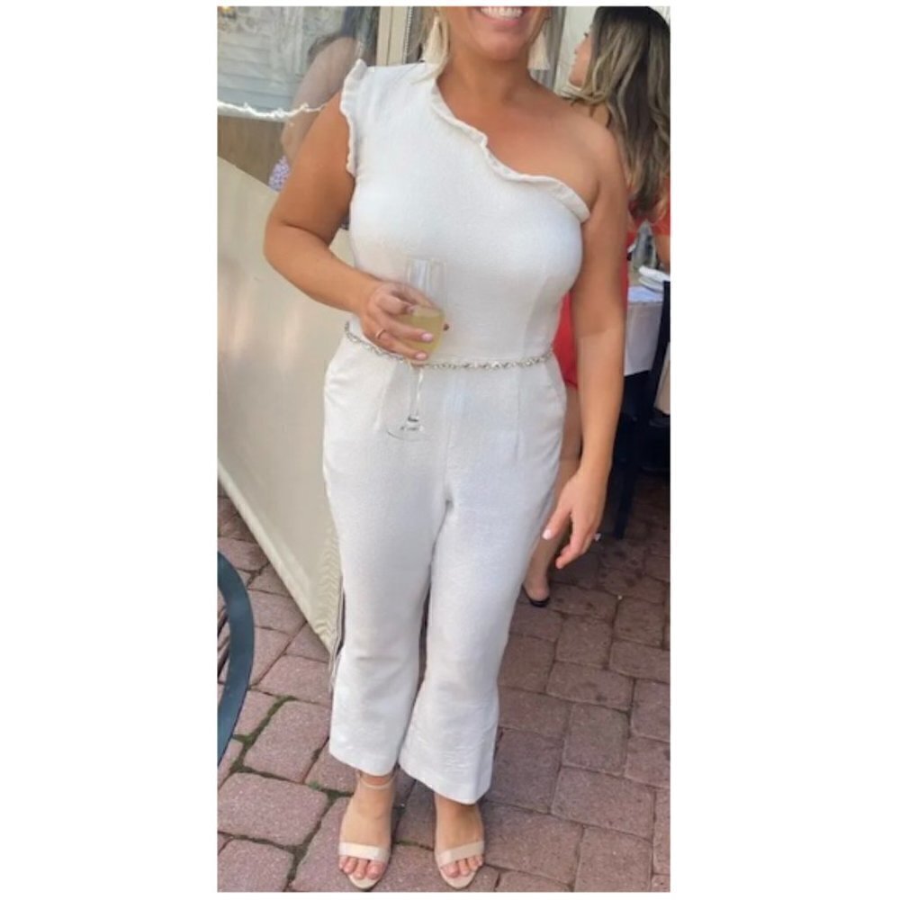 BLACK HALO Pravella Jumpsuit in Ivory Size US 4